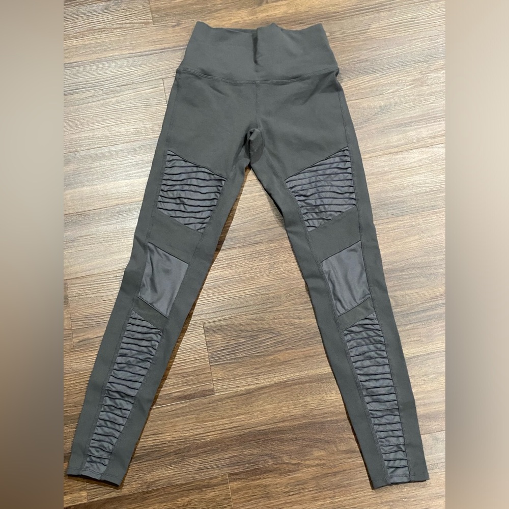 Alo Yoga Moto Leggings Grey Size Small